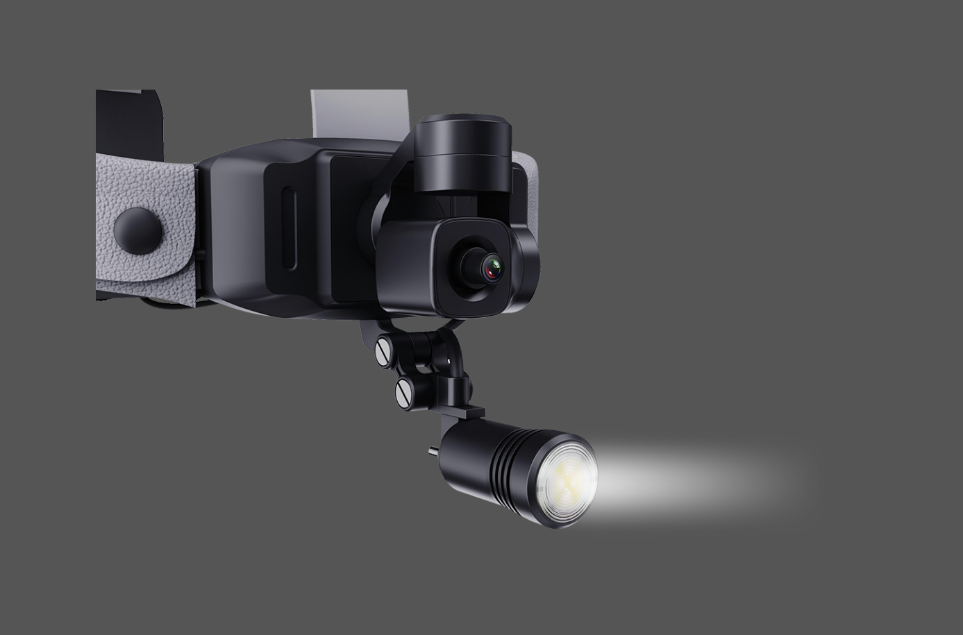 头灯 + 摄像一体化,佩戴更高效